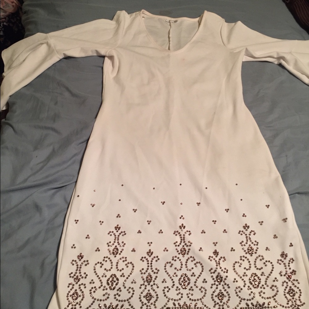 Dress, slit on the back.